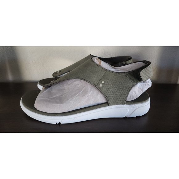 Ryka Margo Lifestyle Green Suede Size 9.5M Women NIB Thong Sandal Comfort Strap - Picture 3 of 7